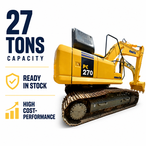 Excavadora de cadenas Komatsu PC270 de 27 toneladas, excavadora hidráulica lista para entrega, excavadora usada de alto rendimiento para minería con certificación CE - Product Image 1