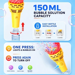 Máquina de Burbujas Automática OEM con Música, Altura Ajustable, Recargable, Torre de Burbujas para Niños y Adultos - Product Image 3