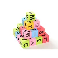 Dados Educativos de Espuma EVA Suave para Niños, Dados con Números, Palabras y Letras para Preescolar, Material Didáctico para el Aula