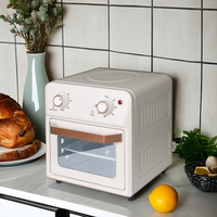 12L 1200W Rétro Électrique Mini Grille-Pain Four pour Usage Domestique Four Multifonctionnel pour Cuisson Gâteau Pizza Oeuf Tarte Four Électrique