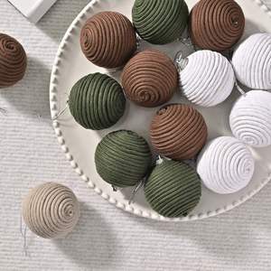 Handmade Plastic Circle Christmas <b>Ball</b> Pendants Luxury Style Electroplating Full Color Shatterproof Small Custom Factory Direct - Product Image 2
