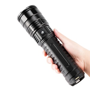 <b>Flashlight</b> Rechargeable Aluminum Alloy 12W <b>LED</b> White Light Zoomable Long Runtime Outdoor Use - Product Image 3