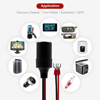 Câble d'extension allume-cigare 16AWG de 0,5 m avec borne en Y 12V 24V pour onduleur de voiture et batterie solaire