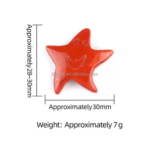 Pietra Naturale di Ametista a Forma di Stella Sorridente Senza Fori 30mm, Stella Marina Grezza, Stella Rosa, Accessori Fai da Te per Gioielli - Product Image 4
