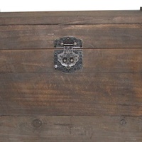 Luckywind Vintage ferme décor à la maison fait à la main naturel Antique récupéré bois coffre de rangement 20-35L capacité multifonctionnel