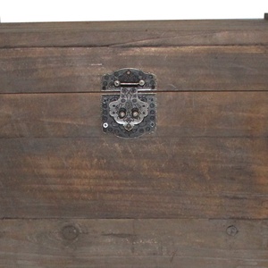 Luckywind <strong>Vintage</strong> Farmhouse Home Decor Handmade Natural Antique Reclaimed Wood Storage <strong>Trunk</strong> 20-35L Capacity Multifunctional - Product Image 2