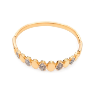 Fashion Bangle 316L Stainless Steel PVD Gold Plating <b>Crystal</b> Inlay Women's Jewelry <b>Bracelet</b> - Product Image 2