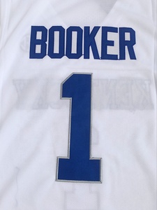 Devin Booker Đại Học tùy chỉnh bóng rổ Jersey #1 Trắng cộng với kích thước thoáng khí & in kỹ thuật - Product Image 5
