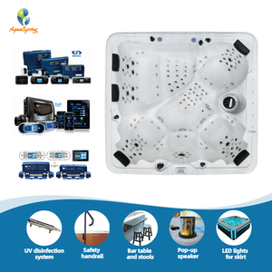 Hydrothérapie Bain à remous extérieur <span class=keywords><strong>Spa</strong></span> <span class=keywords><strong>6</strong></span> <span class=keywords><strong>places</strong></span> Bain à remous moderne 176 jets Jacuzzier de luxe avec 27 lumières LED colorées - Product Image 2