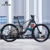Vélo électrique de ville et de montagne EM19 en fibre de carbone au lithium, M6100 12 vitesses, moteur central Bafang M820, 720Wh, 145mm de débattement, haute performance