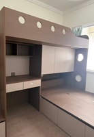 Lit Moderne Yi Gui Inclinable en Chêne Massif Grand Format avec Rangement, Conception Modulaire, Durable, Écologique, Gain de Place, Acier Inoxydable, Facile à Assembler