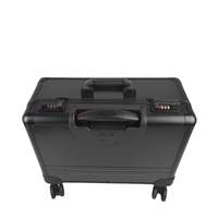 Valise à roulettes, valise à roulettes avec serrure, 4 roues remplaçables, valise pour pilote, avocat, litigator