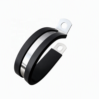 Collier de serrage pour tuyau avec doublure en caoutchouc néoprène NBR silicone, bande W1 W4, 15mm 20mm, clip à vis sans fin pour conduite d'admission d'air