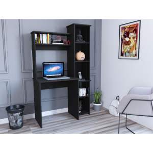 DB Logan Five Cubbies Bureau d'ordinateur avec finition wengue noire - Product Image 1