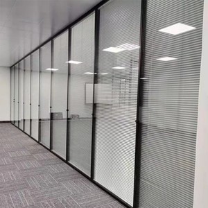 Pared Divisoria Modular Sólida para Oficina, <span class=keywords><strong>de</strong></span> Doble Capa, con Revestimiento <span class=keywords><strong>de</strong></span> Madera Melamínica, Divisor Acústico para Espacios <span class=keywords><strong>de</strong></span> Oficina - Product Image 5