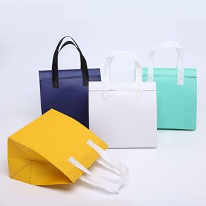 Insulated Take Out Bag Bulk Thermal Insulation Take Away Bags Disposable Grocery Fresh Delivery Non-woven Black Cooler Lunch Bag - Product Image 1