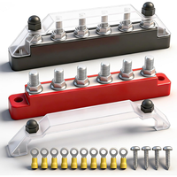 Barre de distribution d'alimentation 150A 12V avec 6 bornes M6 pour voiture, camping-car, bateau