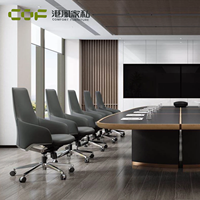 Chaise de bureau ergonomique Boss avec support lombaire, chaise en PU pour conférence, chaise d'ordinateur, chaise de luxe en cuir