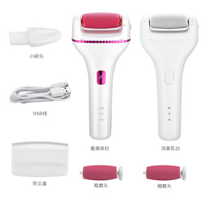 Lima electrónica para pies con cabezales abrasivos de arena de cuarzo, alimentada por USB, portátil, para el cuidado de los pies y eliminación de callos. - Product Image 2