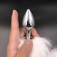 Nouveau plug anal masculin en acier inoxydable fileté, queue de renard blanche détachable, produit pour adultes, écologique