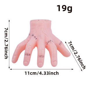 Clip à cheveux inspiré d'Halloween, <span class=keywords><strong>main</strong></span> coupée d'<span class=keywords><strong>Addams</strong></span> Wednesday, accessoire <span class=keywords><strong>de</strong></span> costume effrayant, accessoire <span class=keywords><strong>de</strong></span> fête, lumière LED en plastique - Product Image 6