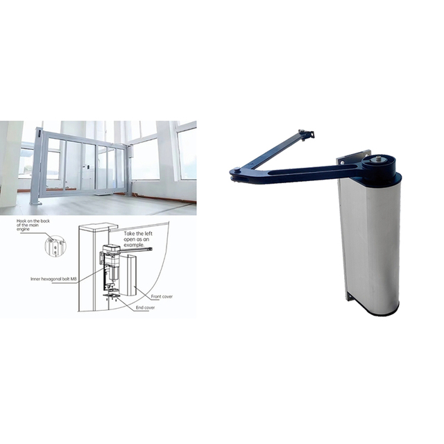 Intelligent Sensor Door Motor With Articulated Arm Electric Automatic Swing Gate Door Operator 220v/110v