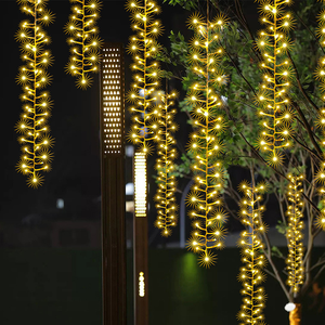 أضواء ليد مضادة للماء دش نيزك مطر 96 ليد/قطرة يمكن توصيلها لعطلة عيد الميلاد ، مصابيح متدلية لشجرة عيد الميلاد - Product Image 1