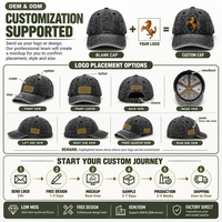 Casquette de baseball unisexe personnalisable avec logo, style streetwear et promotion événementielle, en tissu délavé vieilli, dos en maille, chapeau de sport