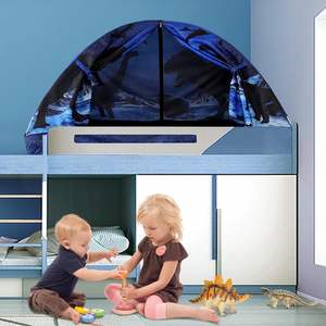 Cama Infantil Moderna con Diseño de Dinosaurio y Tienda de Campaña, Cama Individual de Madera para Niños - Product Image 2