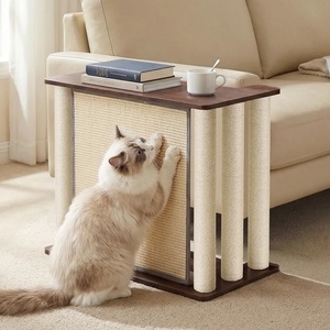 Scratcher End <b>Table</b> for Couch <b>Protector</b> Corner Side with Sisal Posts - Product Image 1