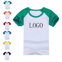 Kids Cotton T-Shirts with Custom Logo Printed Short Sleeve Blank T-Shirts for Boys