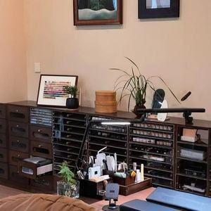 Solid Wood Vintage Nail Art Display <b>Cabinet</b>, Nail Polish <b>Storage</b> <b>Cabinet</b>, and Nail Polish <b>Storage</b> <b>Cabinet</b> - Product Image 3