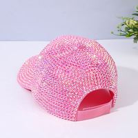 Casquette de baseball 5 panneaux en coton et polyester avec strass diamantés sur toute la surface, style OEM Bling Street Hip Hop, visière incurvée, Gorras, chapeau de sport