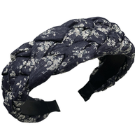 Retro Gewebte Blumenmuster Handgemachte Damen-Stoff-Haarschleife mit Breiter Krempe für Erwachsene, Neues Temperamentvolles Allrounder-Accessoire zum Valentinstag