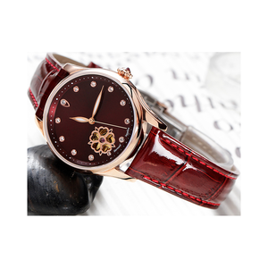 Factory Buck Custom Stainless Steel Case Calendar <strong>Skeleton</strong> Flywheel Lady;<strong>s</strong> Mechanical <strong>Watch</strong> - Product Image 5