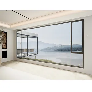 Fuson anti-hırsızlık büyük ev 3 parça moda enerji verimli Villa oturma odası refrakter pencere pürüzsüz pencere