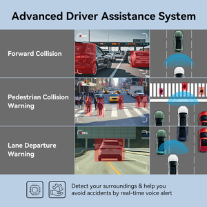 Adinkam 11 ''ips màn hình cảm ứng Car DVR 4k phía trước + phía sau + bên 1080P | ADAS WDR BSD wifi 4 máy ảnh 360 gương chiếu hậu máy ảnh - Product Image 3