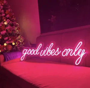 Koncept Drop Shipping 30inch Good Vibes Only Neon Letters Neon Light Advertising Custom LED Neon Sign