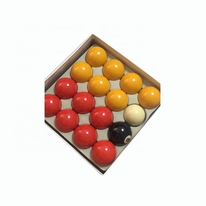 Juego de Bolas de <span class=keywords><strong>Billar</strong></span> de 16 Piezas, Color Rojo y Amarillo, en Caja Negra, Bolas de <span class=keywords><strong>Billar</strong></span> de 57,2 mm para Juegos de Interior - Product Image 2