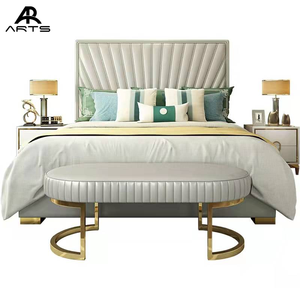 Letto Matrimoniale King-<span class=keywords><strong>Size</strong></span> di Lusso dal Design Moderno in Morbida Pelle con Contenitore Arredamento per Camera da Letto per Hotel e Casa - Product Image 3