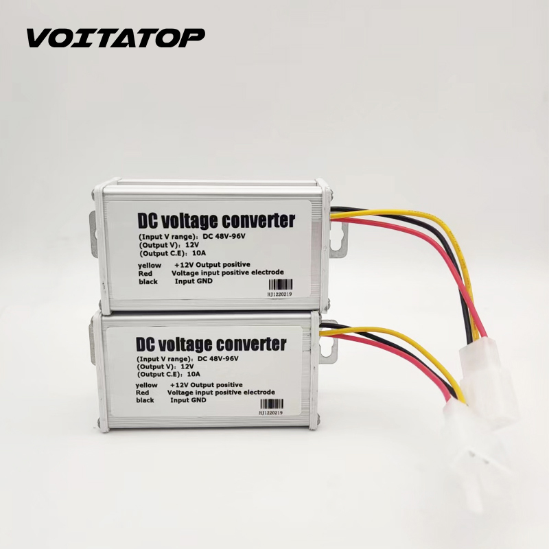 Понижающий преобразователь постоянного тока 36 в 48 в 60 в 72 в 96 в 12 В 10 А для электровелосипеда мотоцикла