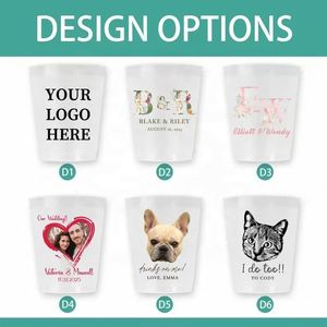 Gobelets réutilisables en PP givré personnalisés avec logo, 10oz/12oz/15oz, imprimés, écologiques, imperméables, sans BPA, pour mariages et fêtes - Product Image 3