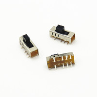 Redessiné carré 17*6.1mm interrupteur en plastique Haft montage en Surface à Angle droit 2 + 6 broches équipement de Communication à 3 voies interrupteur à glissière 2P3T