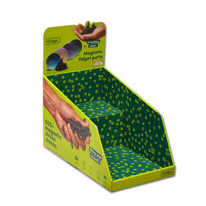 ชั้นวางสินค้าแบบตั้งโต๊ะ PDQ ทำจากกระดาษแข็ง รีไซเคิลได้ พับเก็บได้ ประกอบง่าย สำหรับเคาน์เตอร์ร้านค้าปลีก - Product Image 3