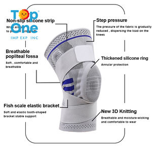 Top One Fitness Sports Protector Gear Bandage élastique Coussinets en silicone Volleyball Genouillère Support - Product Image 2