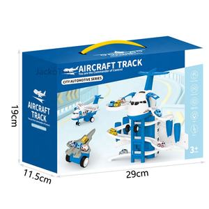 Precio de fábrica, juguete, deformación, Avión de policía, conjunto con Mini coche de policía, pista de juguetes, Avión de fricción con señal de tráfico, mapa de tráfico - Product Image 5