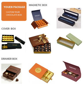 Boîte cadeau de luxe personnalisée pour chocolats <span class=keywords><strong>du</strong></span> <span class=keywords><strong>monde</strong></span> entier, emballage alimentaire, boîte cadeau Ramadan, design gaufré laminé mat UV - Product Image 4