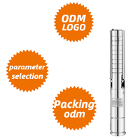 Pompe solaire immergée DC/AC en acier inoxydable pour puits profond, moteur à faible bruit et refroidissement par eau, 1-200m³/h, hauteur de refoulement 500m, pour irrigation de vergers, ISO/CE