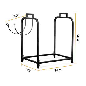 Gran oferta, estufa de madera duradera, rejilla, cubierta de <span class=keywords><strong>leña</strong></span>, carro, fuego de hierro fundido, portador de troncos de árbol de madera Natural, <span class=keywords><strong>Soporte</strong></span> redondo de troncos de latón - Product Image 6