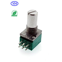 Potentiomètre rotatif stéréo de haute qualité 9 mm à axe rond 10k 20k 50k 100k, type Alps RK097 Alpha Bourns